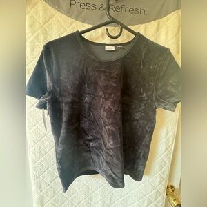 Velvet short sleeve top